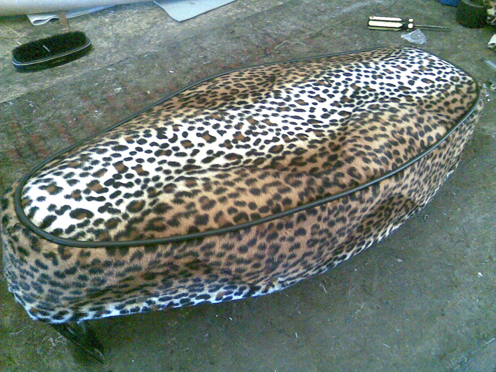 leopard print bike seat